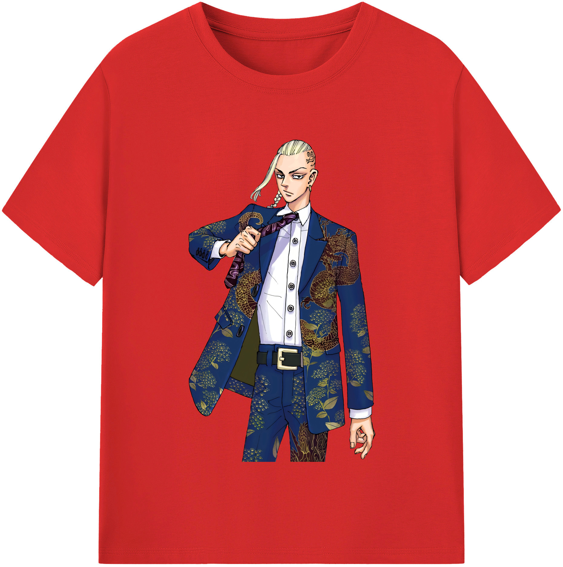 （画像用） 東京リベンジャーズ Tokyo Revengers レディースカジュアルプリントTシャツ（綿100％）