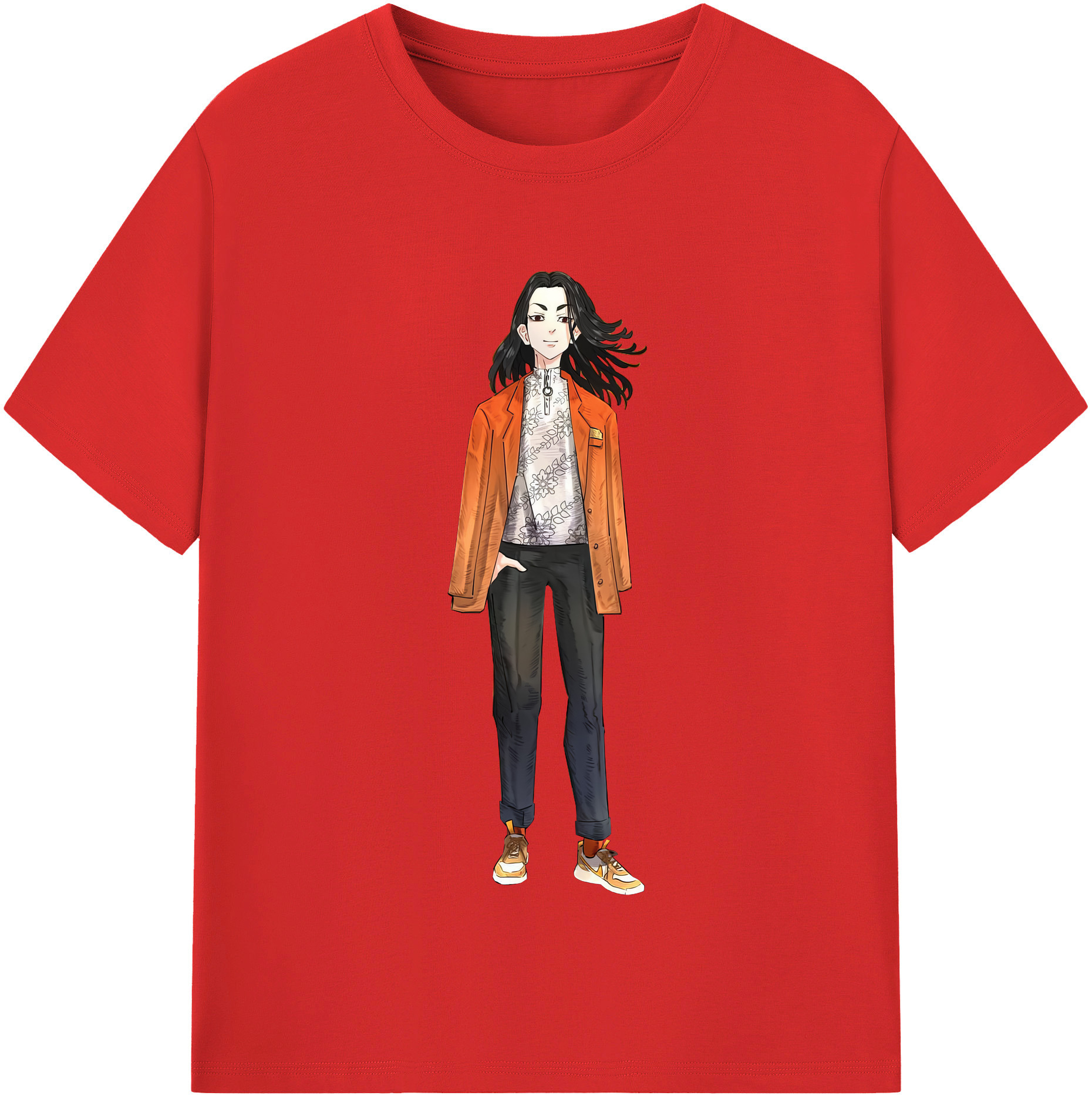 （画像用） 東京リベンジャーズ Tokyo Revengers レディースカジュアルプリントTシャツ（綿100％）