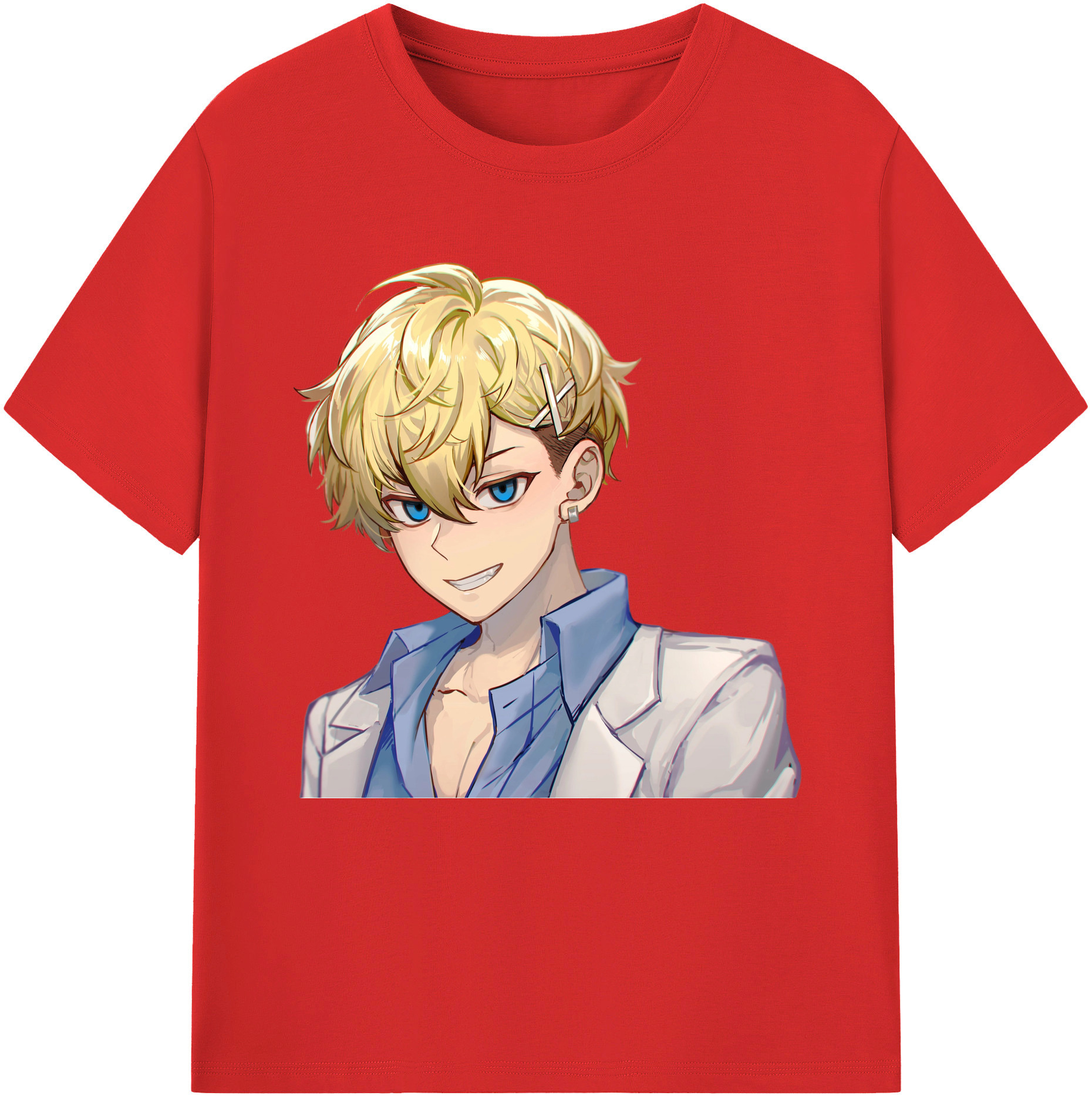 （画像用） 東京リベンジャーズ Tokyo Revengers レディースカジュアルプリントTシャツ（綿100％）