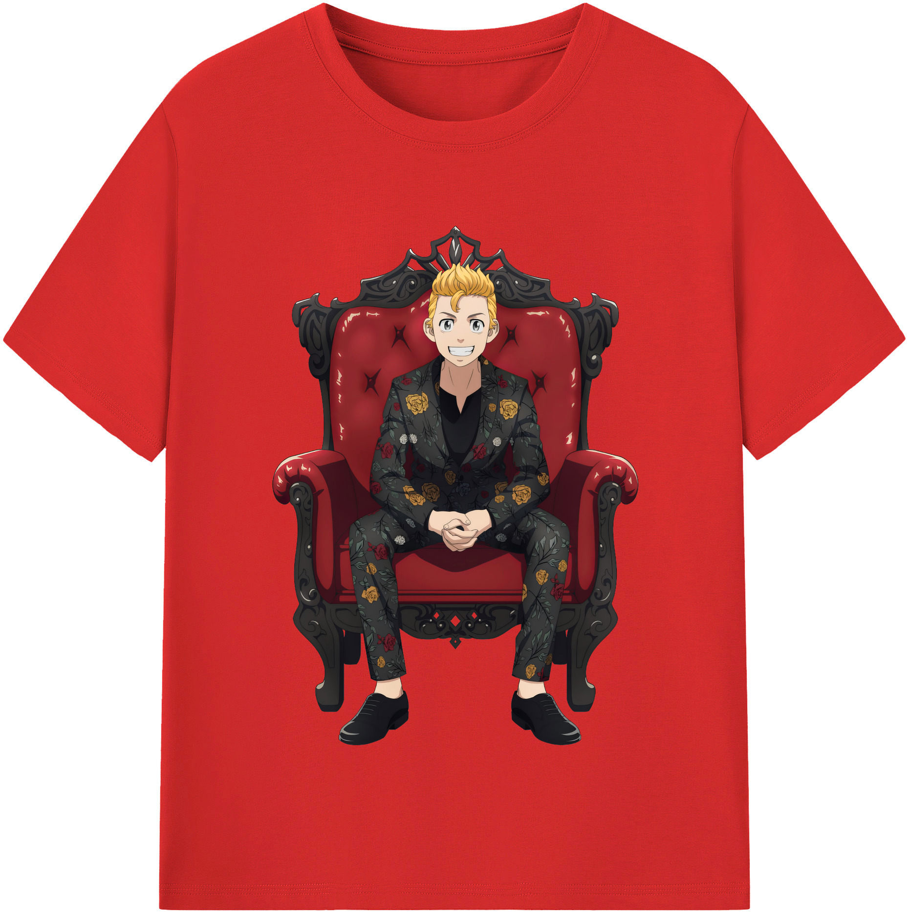 （画像用） 東京リベンジャーズ Tokyo Revengers レディースカジュアルプリントTシャツ（綿100％）