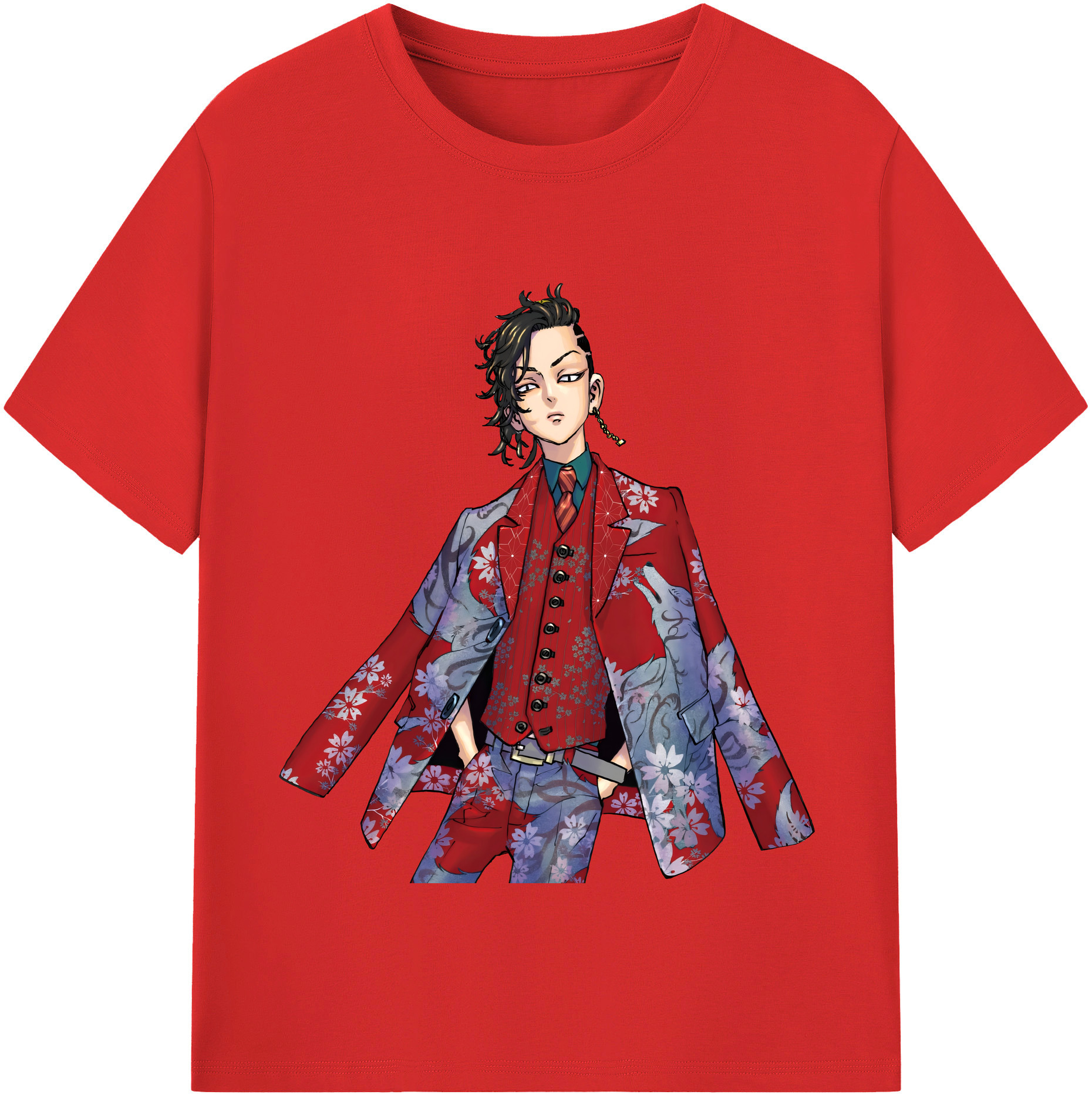 （画像用） 東京リベンジャーズ Tokyo Revengers レディースカジュアルプリントTシャツ（綿100％）