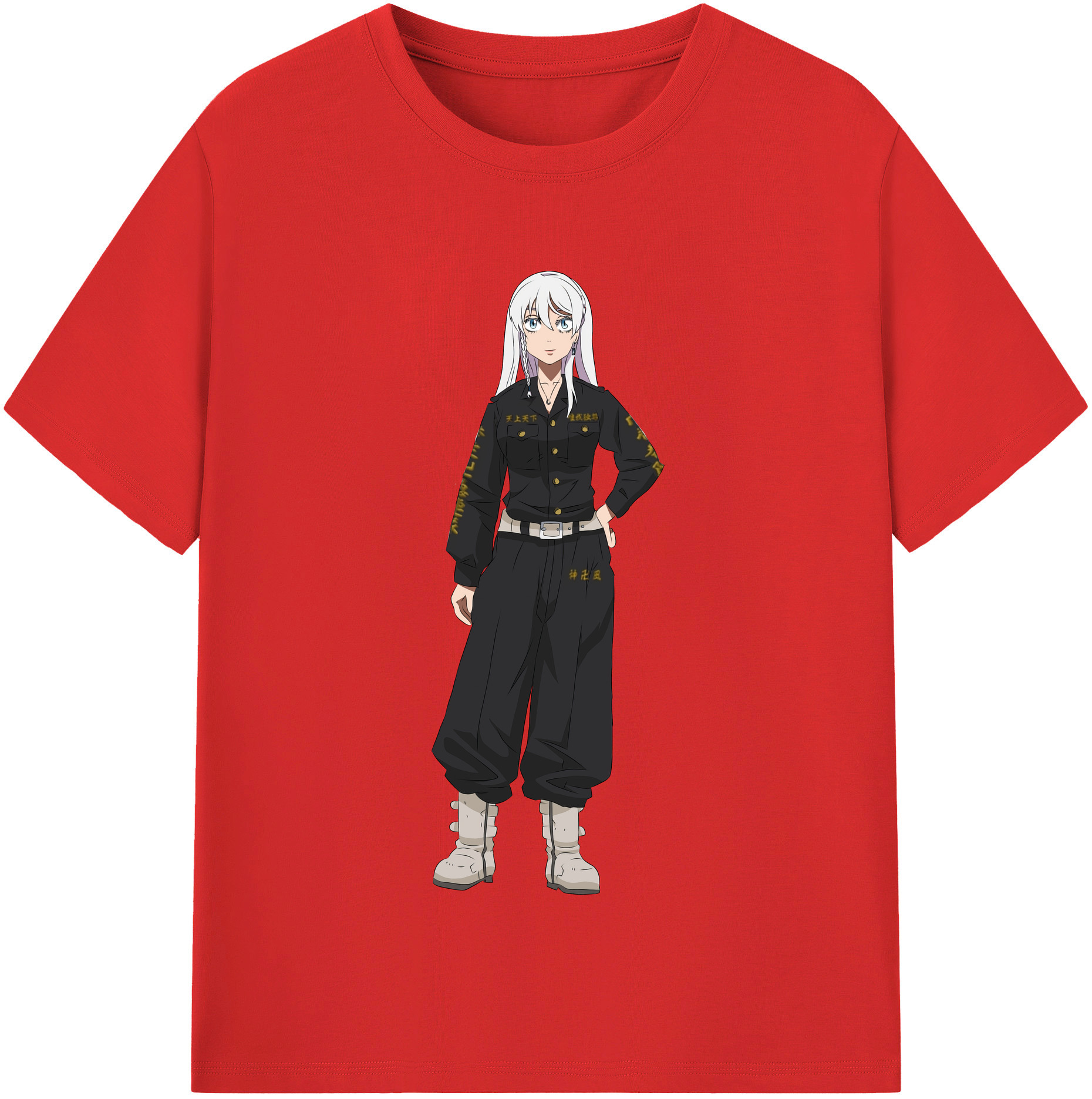 （画像用） 東京リベンジャーズ Tokyo Revengers レディースカジュアルプリントTシャツ（綿100％）