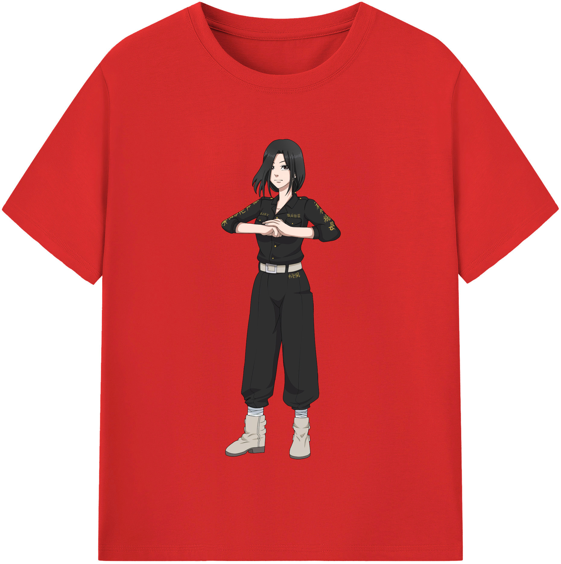 （画像用） 東京リベンジャーズ Tokyo Revengers レディースカジュアルプリントTシャツ（綿100％）