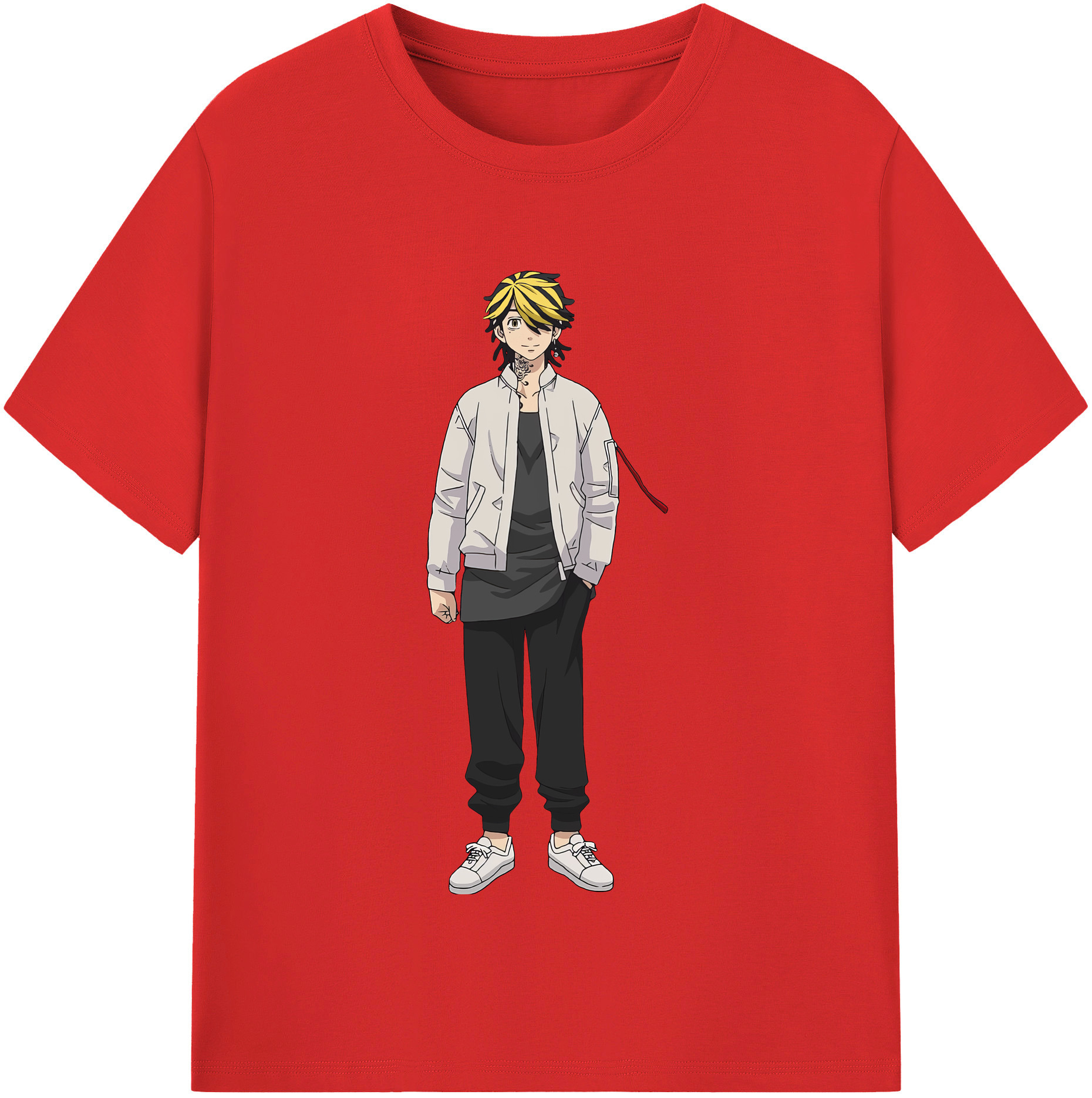 （画像用） 東京リベンジャーズ Tokyo Revengers レディースカジュアルプリントTシャツ（綿100％）
