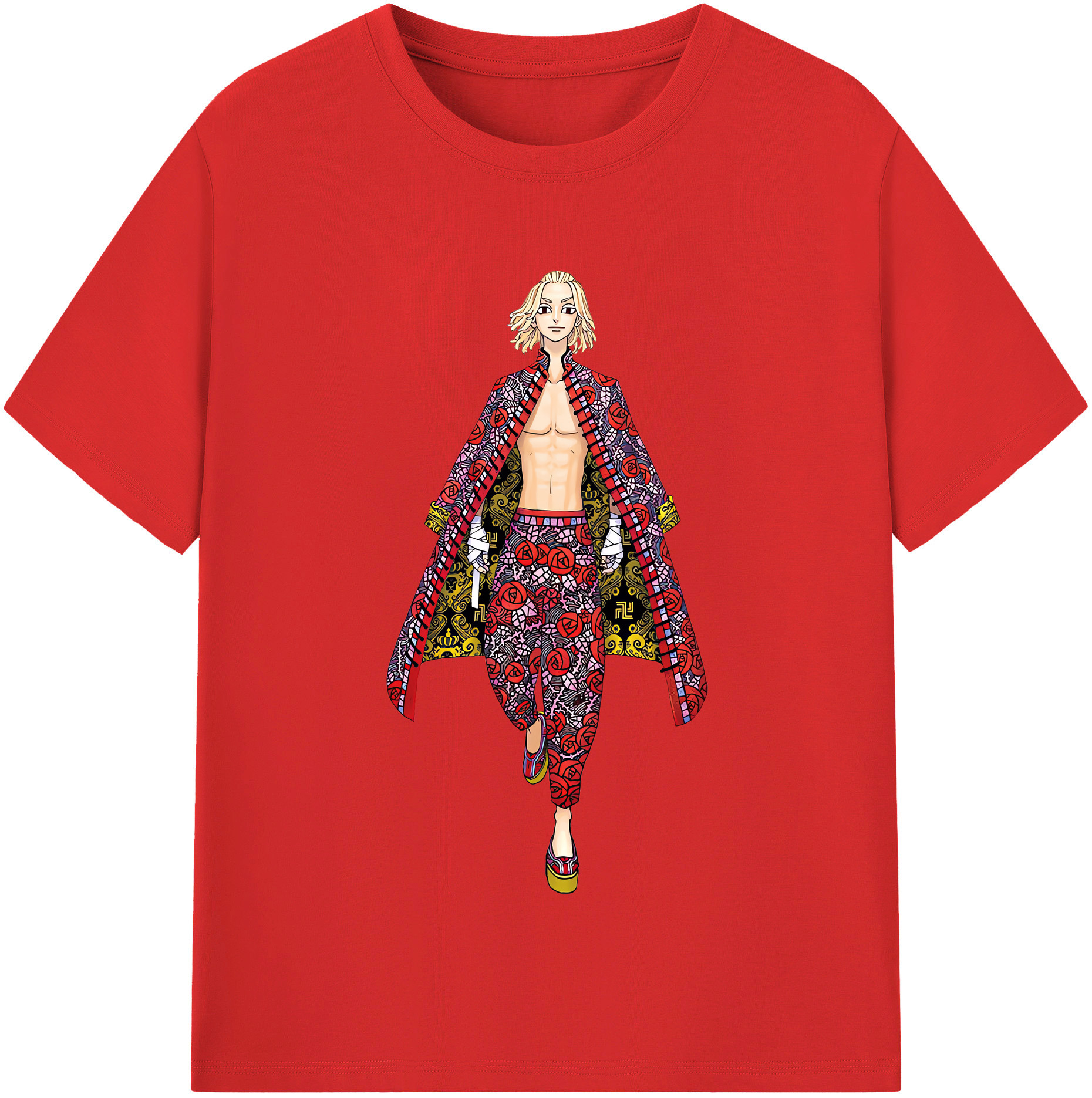 （画像用） 東京リベンジャーズ Tokyo Revengers レディースカジュアルプリントTシャツ（綿100％）