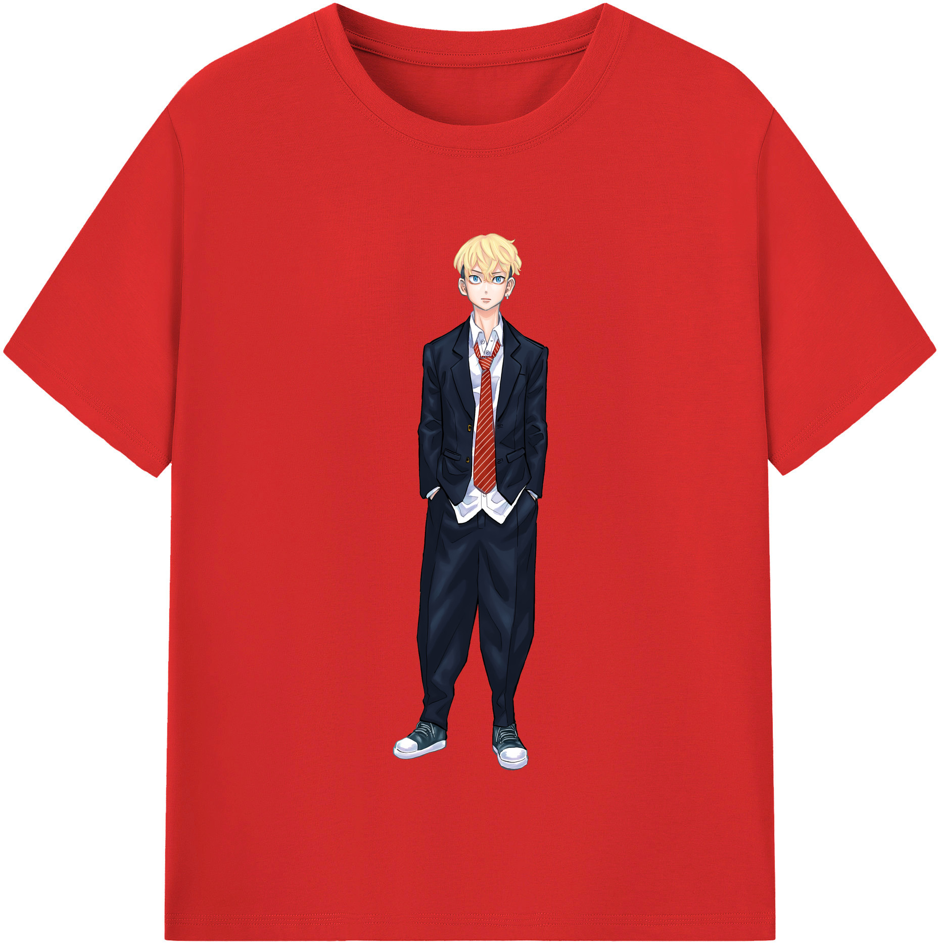 （画像用） 東京リベンジャーズ Tokyo Revengers レディースカジュアルプリントTシャツ（綿100％）