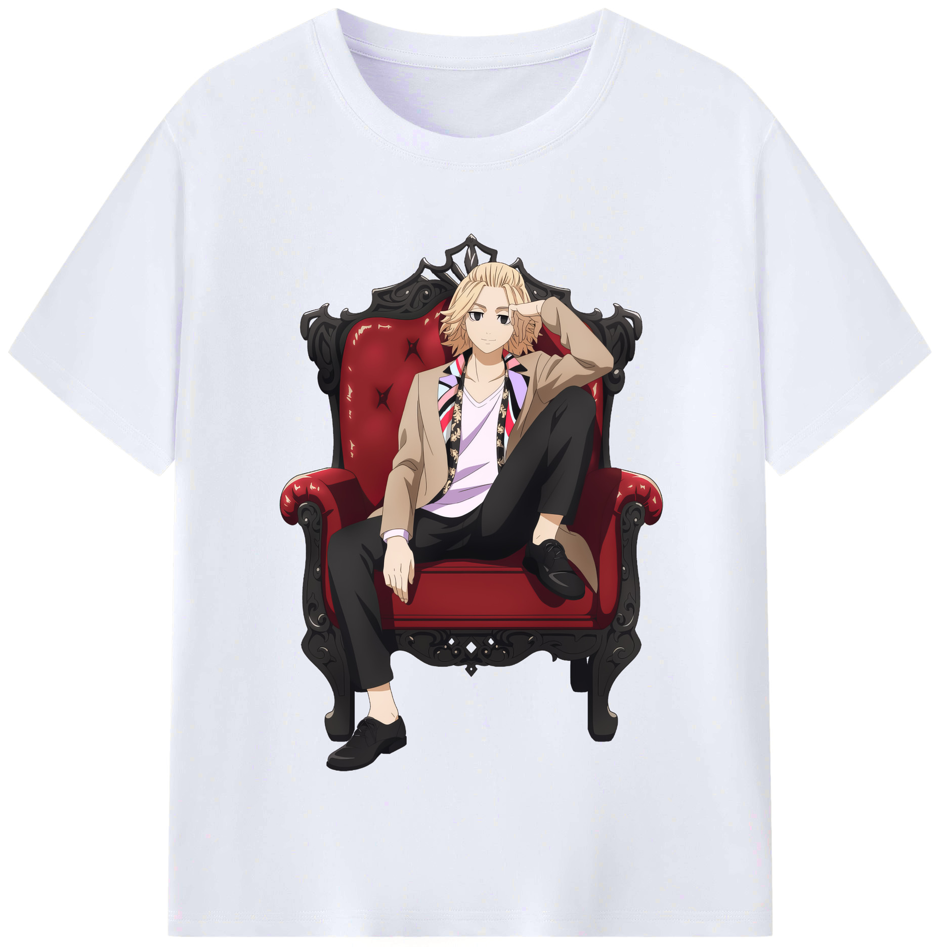 （画像用） 東京リベンジャーズ Tokyo Revengers レディースカジュアルプリントTシャツ（綿100％）