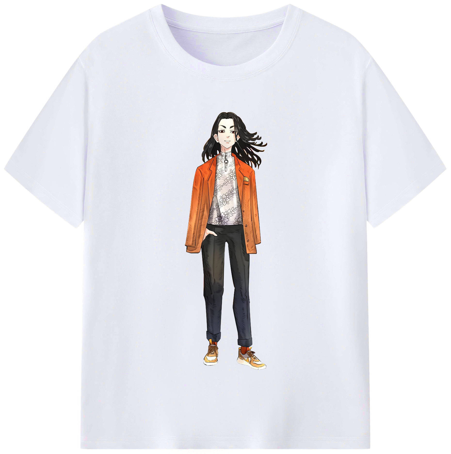 （画像用） 東京リベンジャーズ Tokyo Revengers レディースカジュアルプリントTシャツ（綿100％）