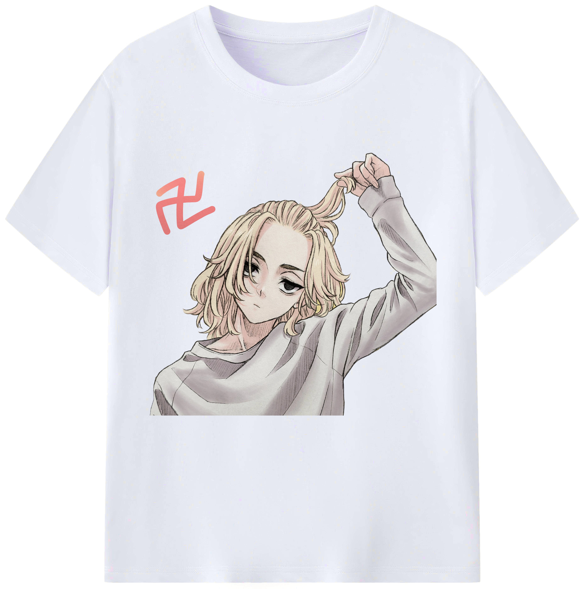 （画像用） 東京リベンジャーズ Tokyo Revengers レディースカジュアルプリントTシャツ（綿100％）