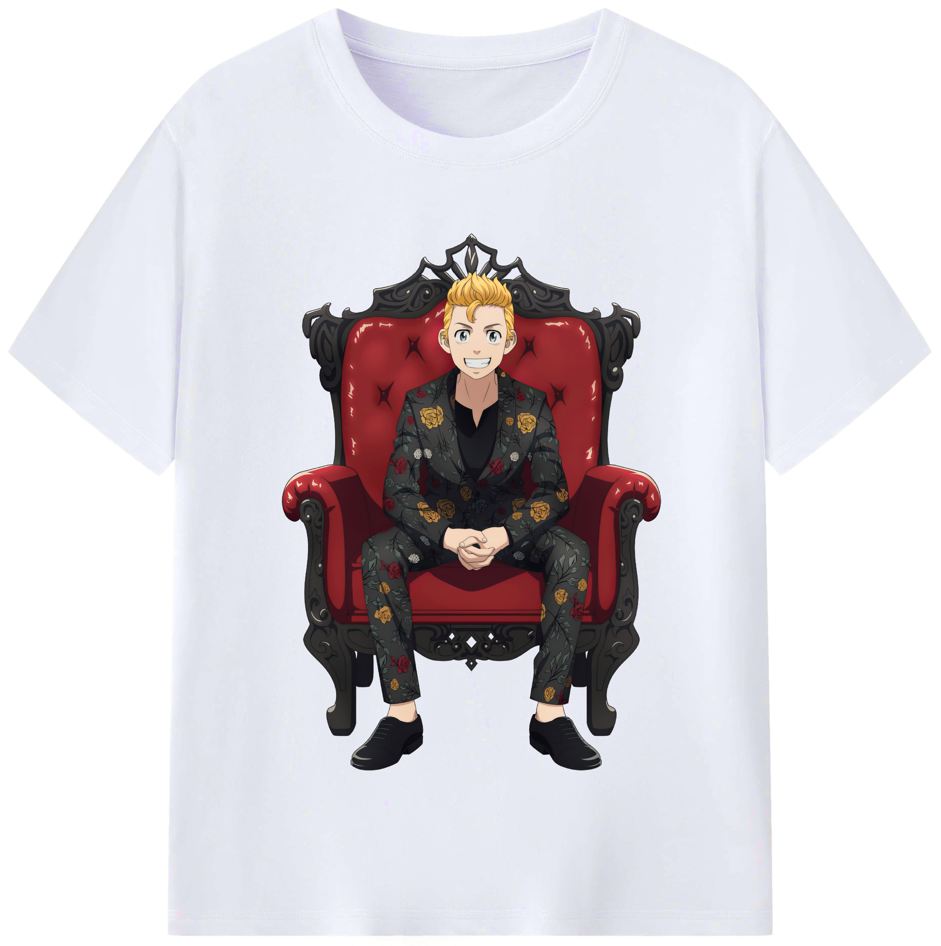 （画像用） 東京リベンジャーズ Tokyo Revengers レディースカジュアルプリントTシャツ（綿100％）