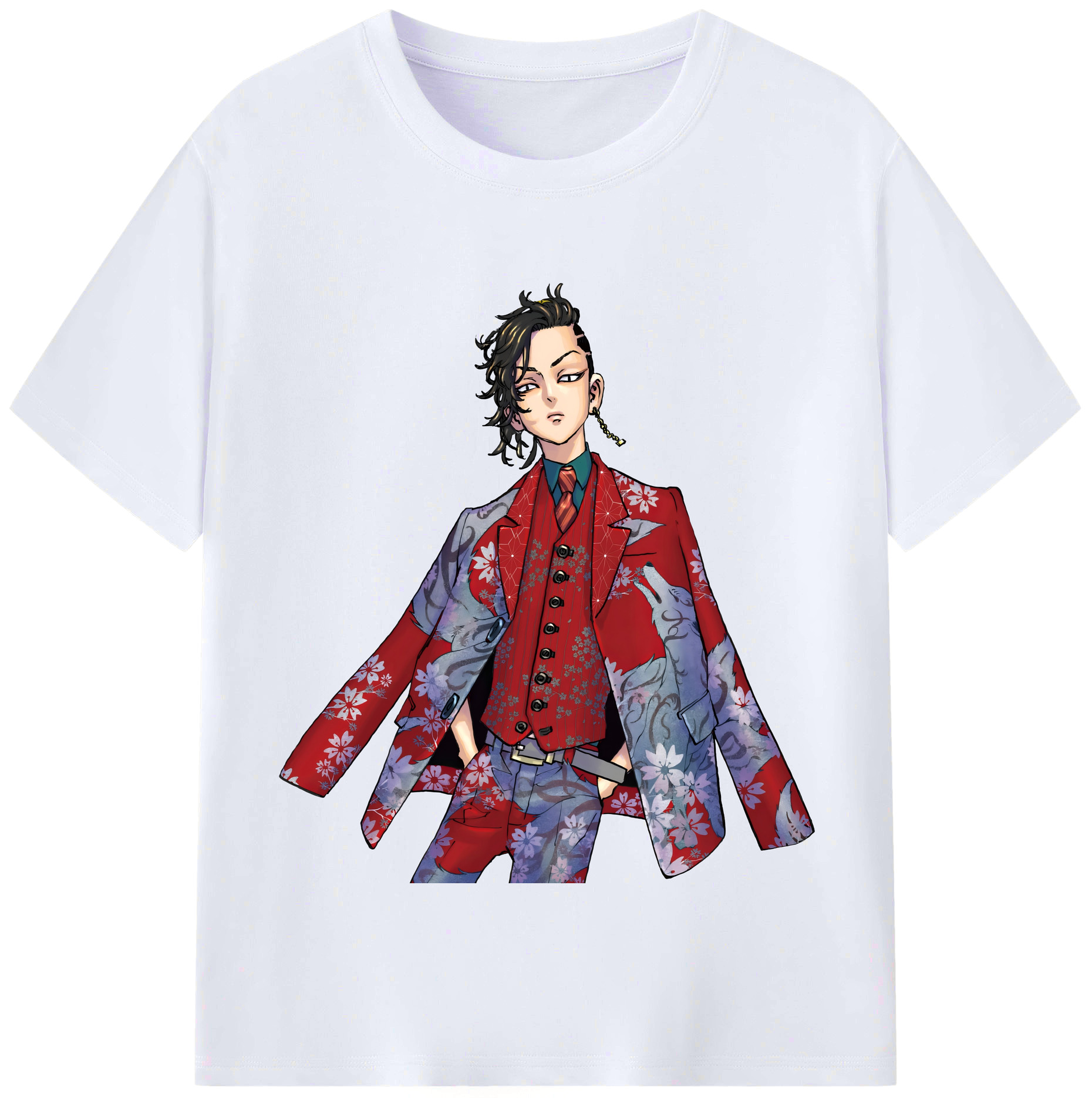 （画像用） 東京リベンジャーズ Tokyo Revengers レディースカジュアルプリントTシャツ（綿100％）