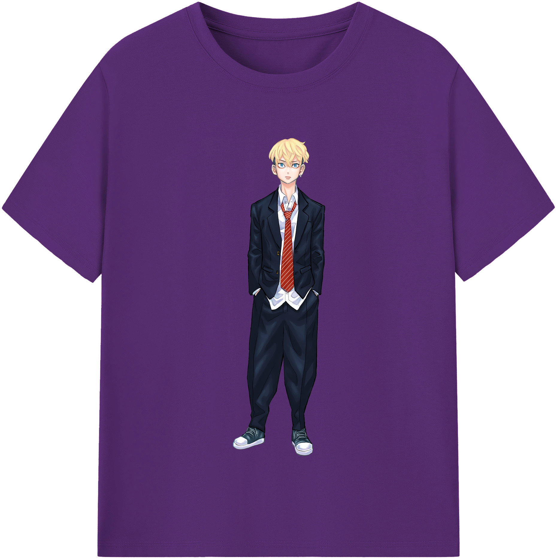 （画像用） 東京リベンジャーズ Tokyo Revengers 綿100％半袖Tシャツ（フロントプリント）